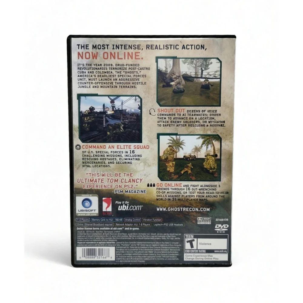 Ubisoft Ghost Recon Jungle Storm PS2 Tactical Squad FPS Military Retro Gaming